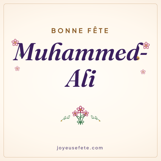 Image carrée « Bonne fête Muhammed-Ali » pour WhatsApp