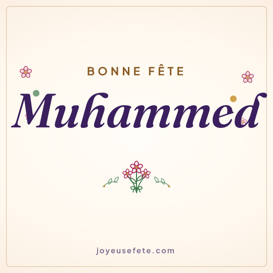 Image carrée « Bonne fête Muhammed » pour WhatsApp