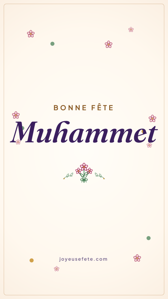 Image « Bonne fête Muhammet » au format story