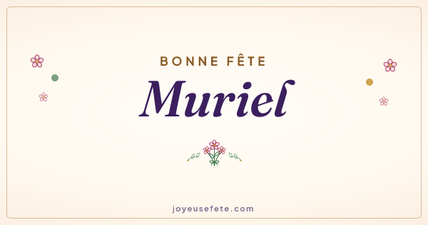 Image « Bonne fête Muriel » au format large