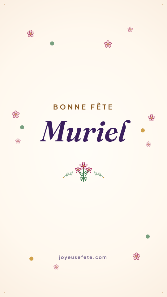 Image « Bonne fête Muriel » au format story