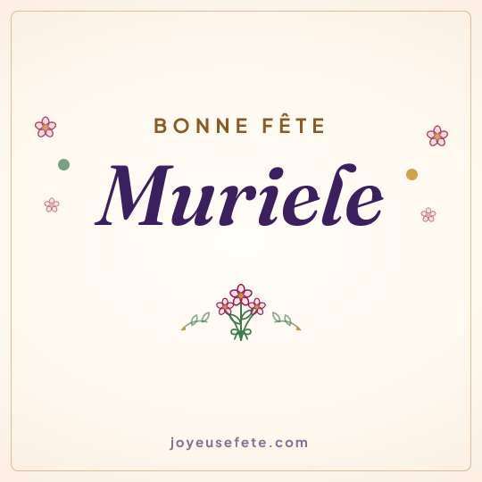 Image carrée « Bonne fête Muriele » pour WhatsApp
