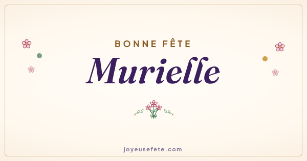 Image « Bonne fête Murielle » au format large