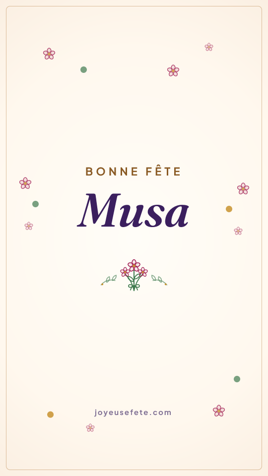 Image « Bonne fête Musa » au format story