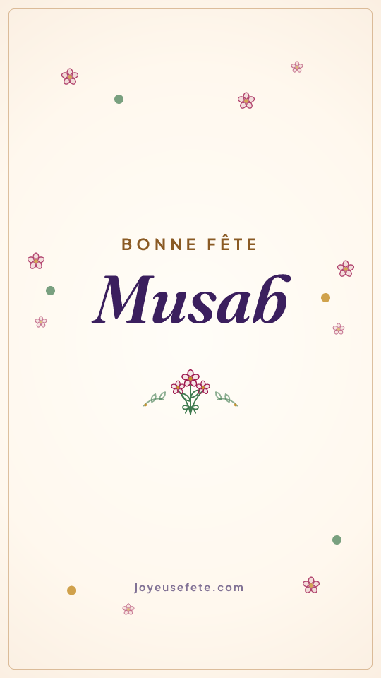 Image « Bonne fête Musab » au format story