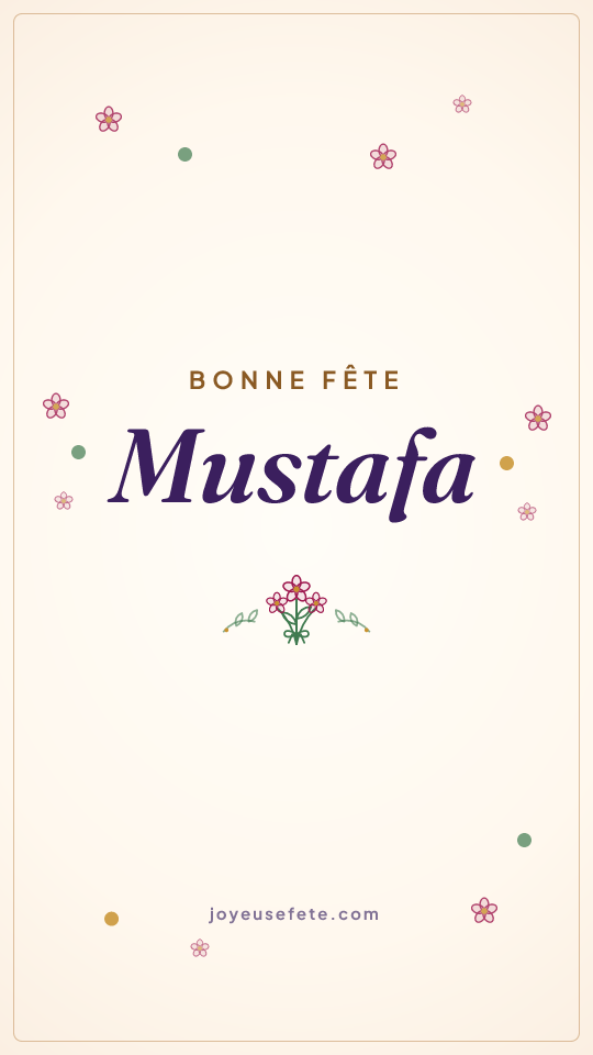Image « Bonne fête Mustafa » au format story
