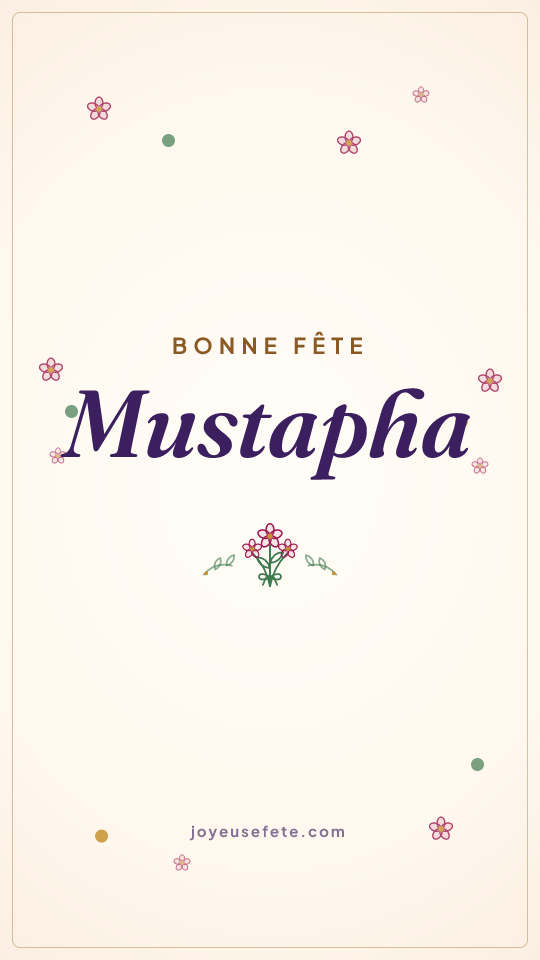 Image « Bonne fête Mustapha » au format story