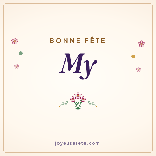 Image carrée « Bonne fête My » pour WhatsApp