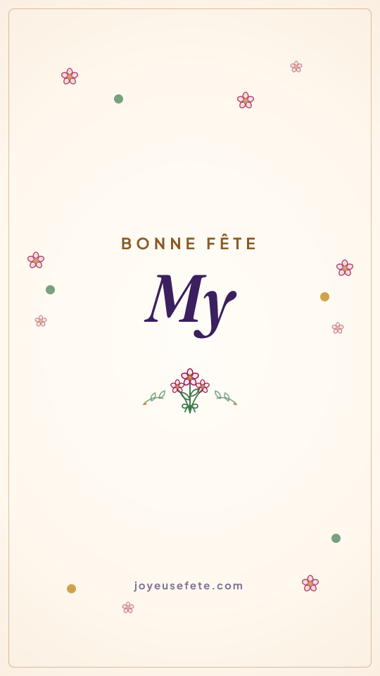 Image « Bonne fête My » au format story