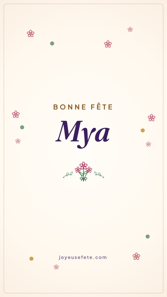 Image « Bonne fête Mya » au format story