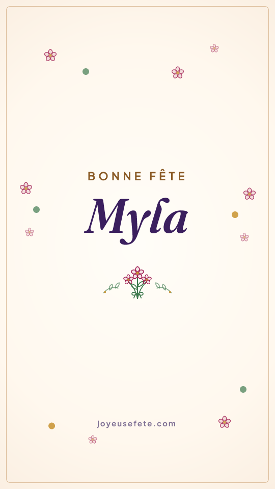 Image « Bonne fête Myla » au format story