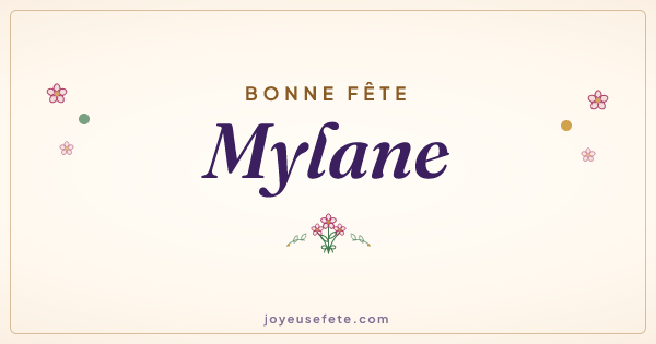 Image « Bonne fête Mylane » au format large