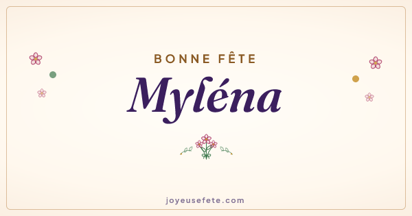 Image « Bonne fête Myléna » au format large