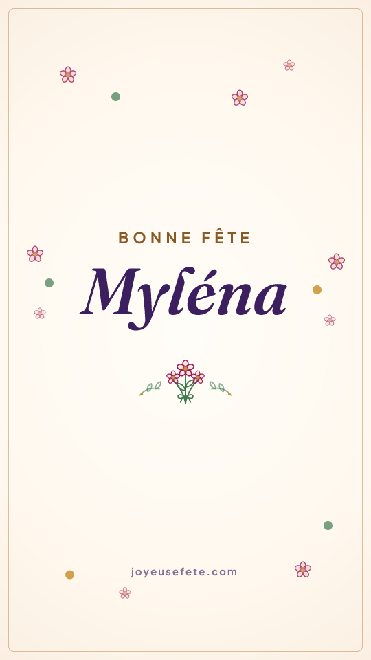 Image « Bonne fête Myléna » au format story