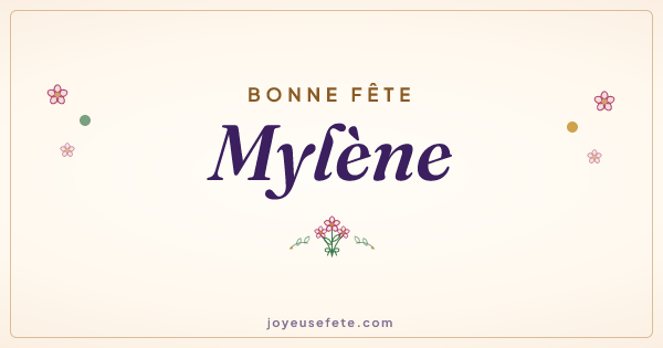 Image « Bonne fête Mylène » au format large
