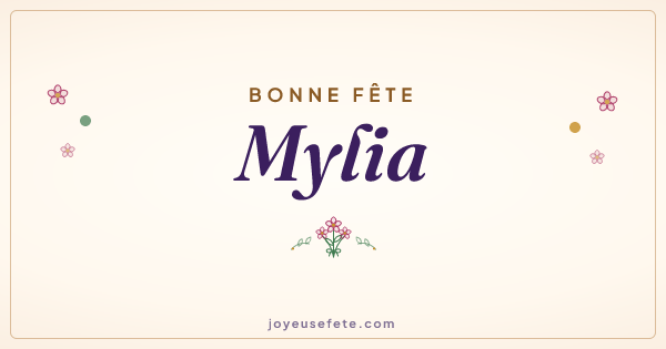 Image « Bonne fête Mylia » au format large