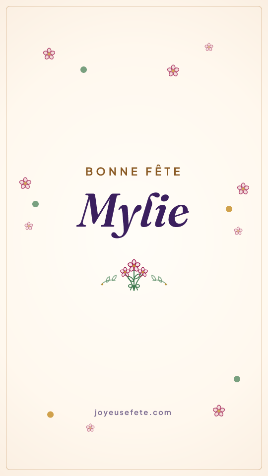 Image « Bonne fête Mylie » au format story
