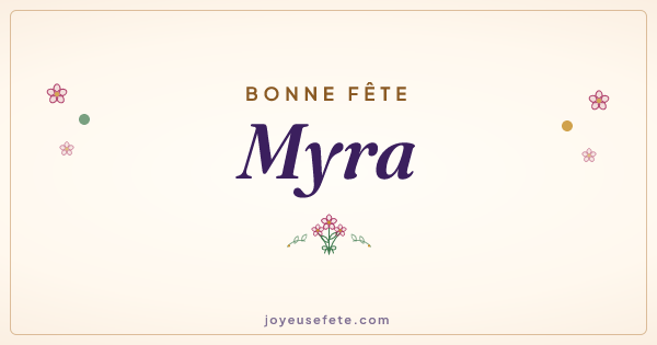 Image « Bonne fête Myra » au format large
