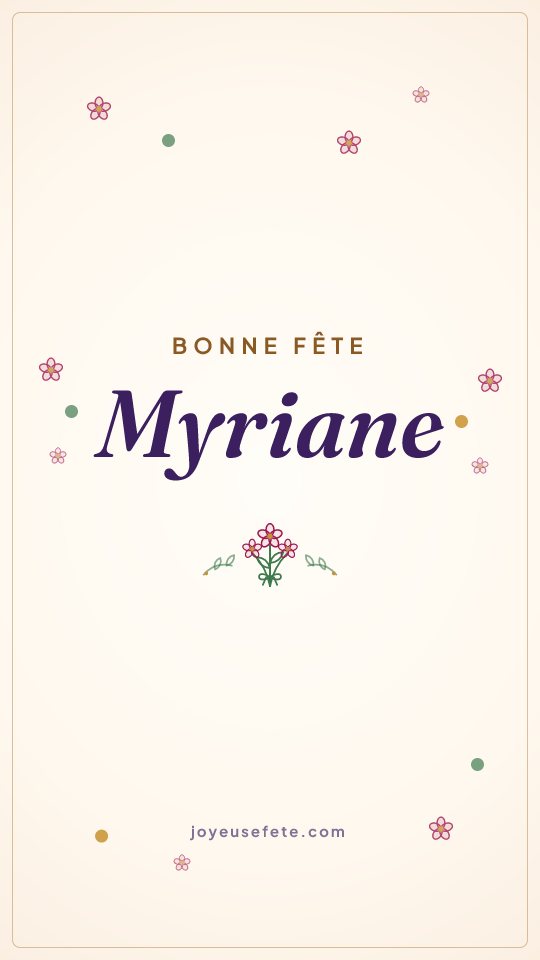 Image « Bonne fête Myriane » au format story