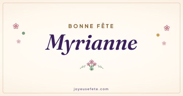 Image « Bonne fête Myrianne » au format large