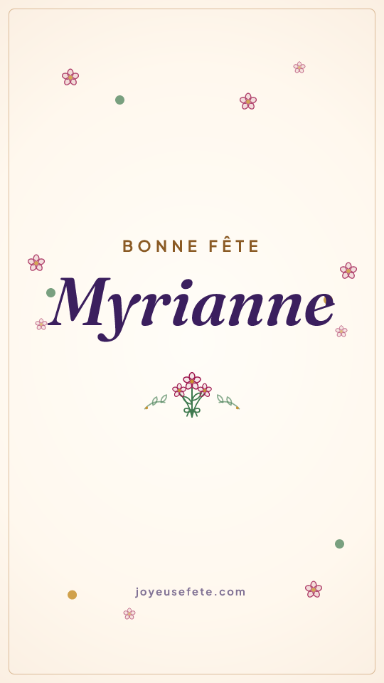 Image « Bonne fête Myrianne » au format story