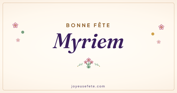 Image « Bonne fête Myriem » au format large