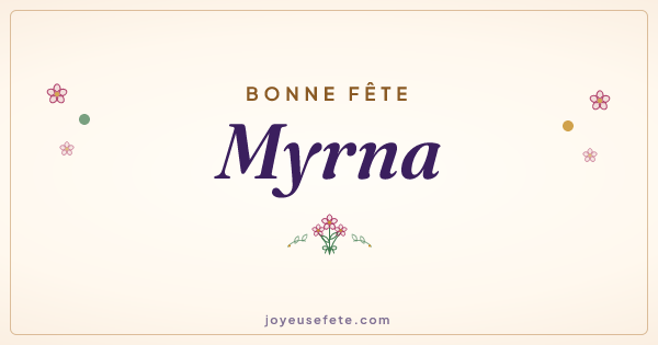 Image « Bonne fête Myrna » au format large