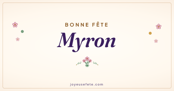 Image « Bonne fête Myron » au format large