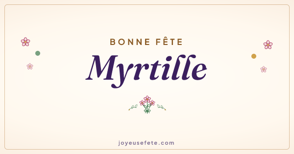 Image « Bonne fête Myrtille » au format large