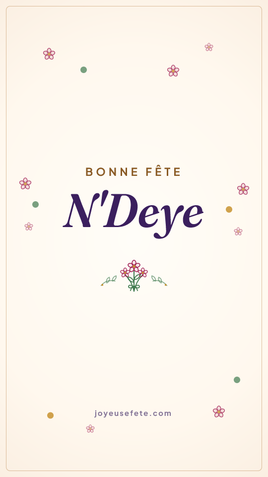 Image « Bonne fête N'Deye » au format story