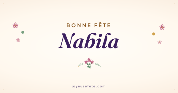 Image « Bonne fête Nabila » au format large