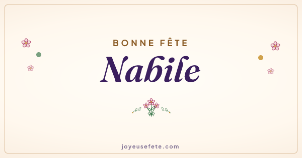 Image « Bonne fête Nabile » au format large