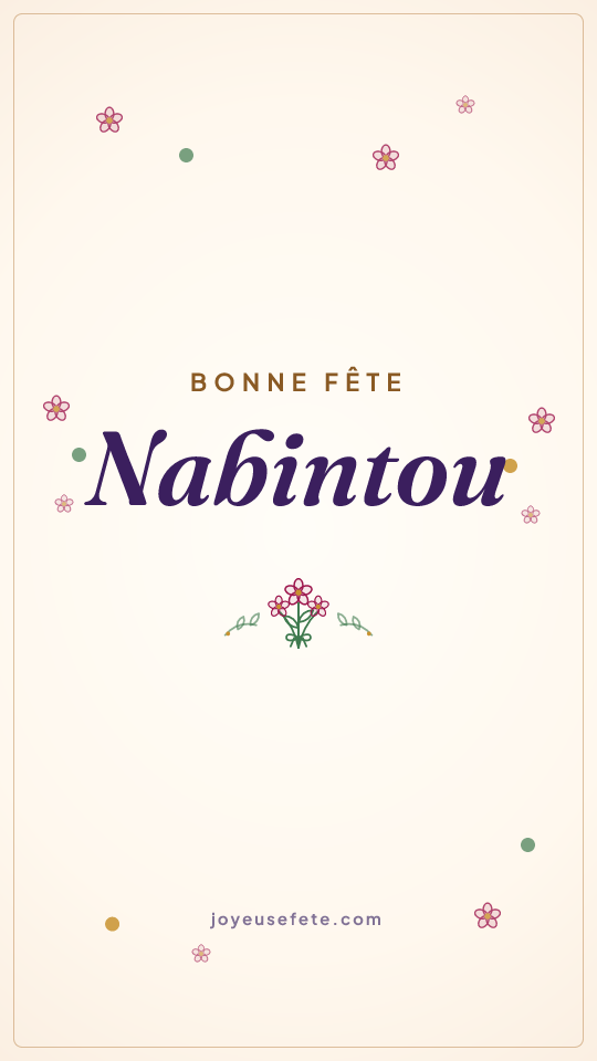 Image « Bonne fête Nabintou » au format story
