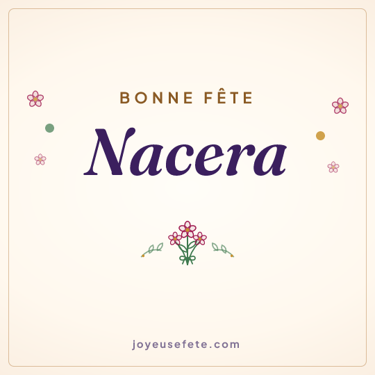 Image carrée « Bonne fête Nacera » pour WhatsApp