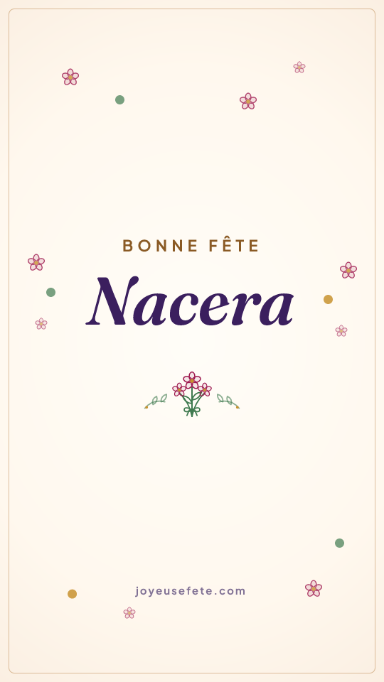 Image « Bonne fête Nacera » au format story