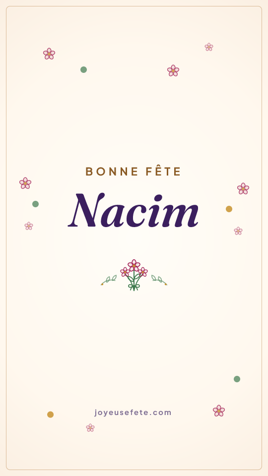 Image « Bonne fête Nacim » au format story