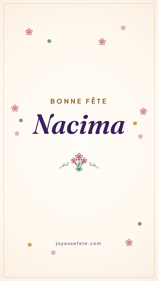Image « Bonne fête Nacima » au format story