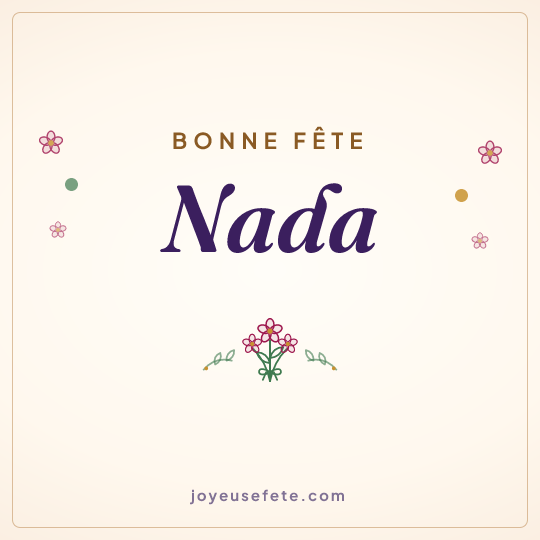 Image carrée « Bonne fête Nada » pour WhatsApp