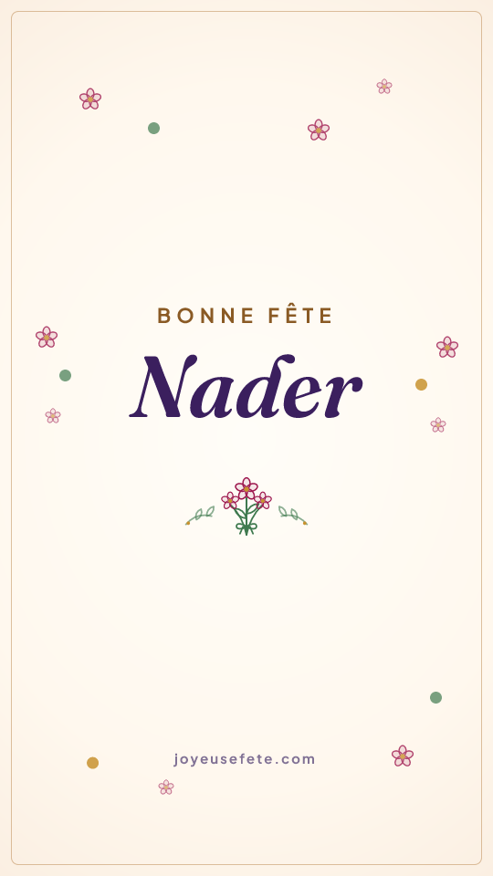 Image « Bonne fête Nader » au format story
