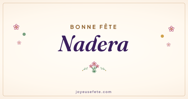 Image « Bonne fête Nadera » au format large