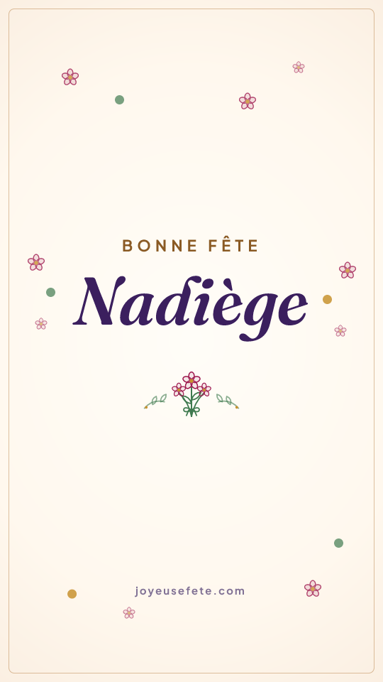 Image « Bonne fête Nadiège » au format story