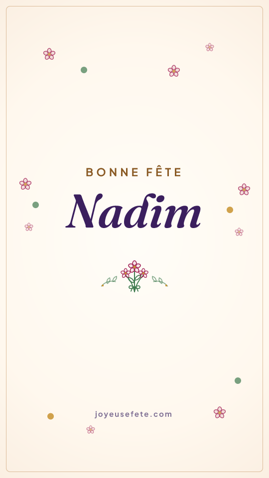 Image « Bonne fête Nadim » au format story