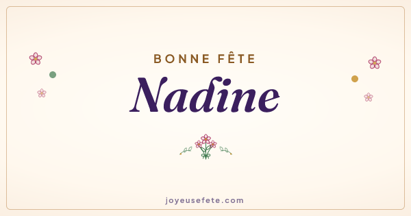 Image « Bonne fête Nadine » au format large