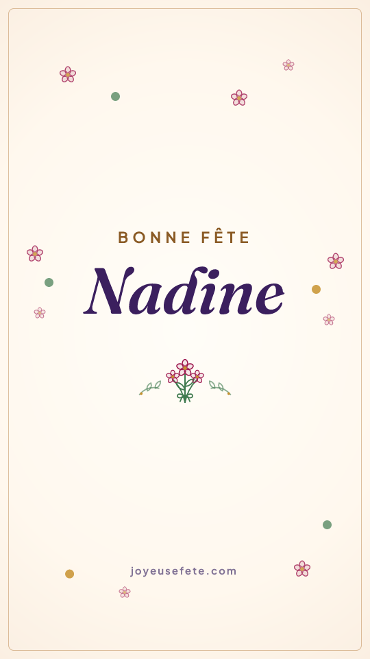 Image « Bonne fête Nadine » au format story