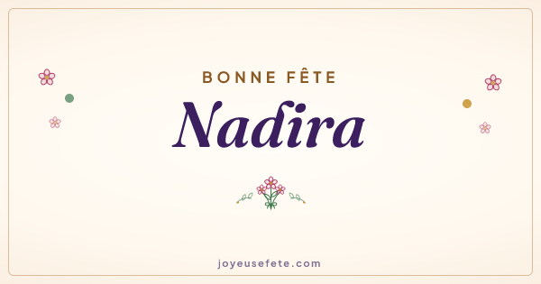 Image « Bonne fête Nadira » au format large