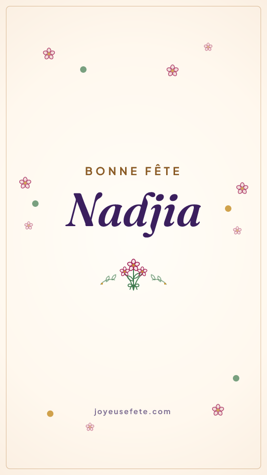 Image « Bonne fête Nadjia » au format story