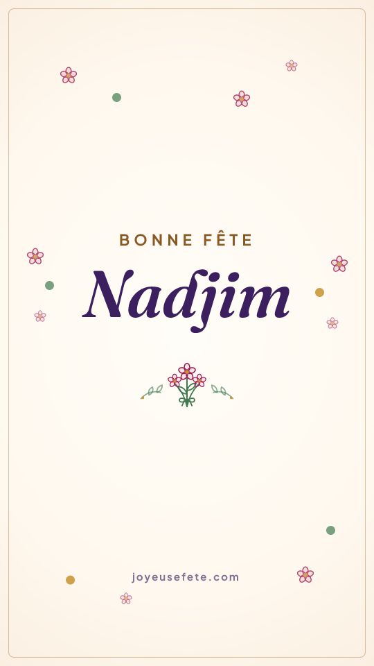 Image « Bonne fête Nadjim » au format story
