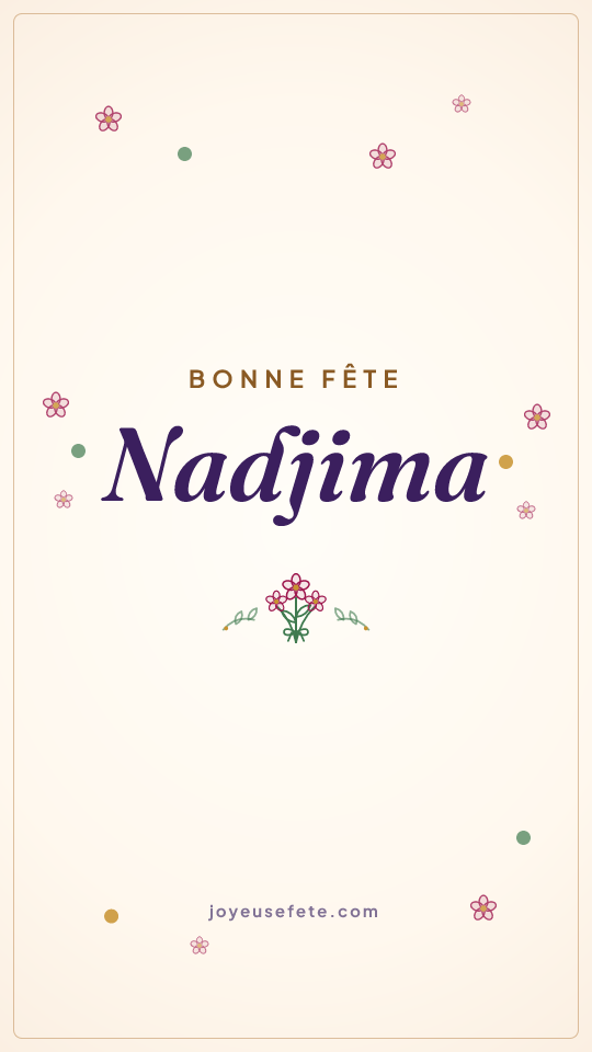 Image « Bonne fête Nadjima » au format story