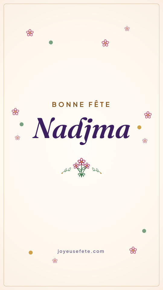 Image « Bonne fête Nadjma » au format story
