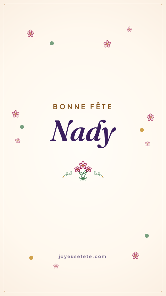 Image « Bonne fête Nady » au format story